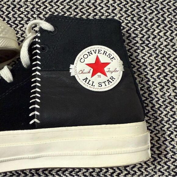 Converse Black Chuck 70 Crafted
Leather High Egret Sneakers Sz-6.5M/8.5W - Picture 3 of 10